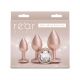 Набор анальных пробок NS Novelties Rear Assets - Trainer Kit - Iridescent Champagne - Clear Gem