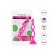 CalExotic Booty Call Silicone Triple Probe - тройная полая анальная пробка, 10,25х3,25 см (розовый)