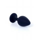 Анальна пробка - Jewellery Silicone Black Plug M Pink