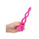 CalExotic Booty Call Silicone Triple Probe - тройная полая анальная пробка, 10,25х3,25 см (розовый)