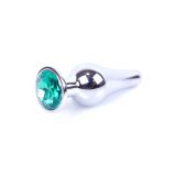 Анальна пробка - Jewellery Silver BUTT PLUG- Green