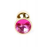 Анальна пробка - Jewellery Gold Plug Pink