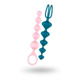 Satisfyer Beads Silicone - анальные шарики, 20.5х3.4 см (разноцветный)