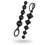 Satisfyer Beads Silicone - анальные шарики, 20.5х3.4 см (разноцветный)