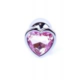Анальна пробка - Jewellery Silver Heart Plug Light Pink Анальна пробка - Jewellery Silver Heart Plug Light Pink