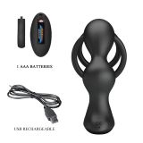 Анальна пробка з ерекційним кільцем - Mr Play Remote Control Vibrating Prostate Massager