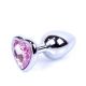 Анальна пробка - Jewellery Silver Heart Plug Light Pink Анальна пробка - Jewellery Silver Heart Plug Light Pink