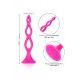 CalExotic Booty Call Silicone Triple Probe - тройная полая анальная пробка, 10,25х3,25 см (розовый)
