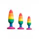 Анальна пробка Wooomy Hiperloo Silicone Rainbow Plug S