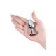 Анальна пробка - Silver anal plug with red gem