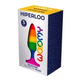 Анальна пробка Wooomy Hiperloo Silicone Rainbow Plug S