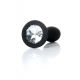 Анальна пробка - Jewellery Silicone Black Plug S Clear Анальна пробка - Jewellery Silicone Black Plug S Clear