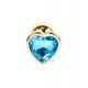 Анальна пробка - Jewellery Gold Heart Plug Light Blue