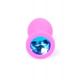 Анальна пробка - Jewellery Silicone Pink Plug M Light Blue