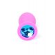 Анальна пробка - Jewellery Silicone Pink Plug M Light Blue