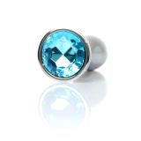 Анальна пробка - Jewellery Silver Plug Light Blue L