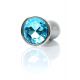 Анальна пробка - Jewellery Silver Plug Light Blue L