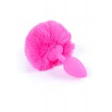 Анальна пробка - Bunny Tail Silicone Pink Plug Pink
