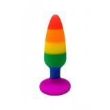 Анальна пробка Wooomy Hiperloo Silicone Rainbow Plug S