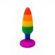 Анальна пробка Wooomy Hiperloo Silicone Rainbow Plug S
