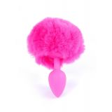 Анальна пробка - Bunny Tail Silicone Pink Plug Pink