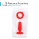 Анальна пробка - His Enlargement Kit Hot Storm Red