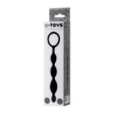 Анальний стимулятор - A - Toys, Anal chain, silicone, black, 19,5 cm