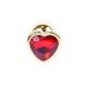 Анальна пробка - Jewellery Gold Heart Plug Red