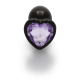 Анальна пробка - Ouch! Metal Butt Plug Small Gunmetal/Amethyst Purple