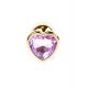 Анальна пробка - Jewellery Gold Heart Plug Light Pink