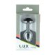 Металева анальна пробка Lux Active з трояндою - Rose Anal Plug - Black, віброкуля в подарунок