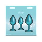Набор анальных пробок NS Novelties Rear Assets - Trainer Kit - Iridescent Teal - Teal Gem