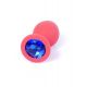 Анальна пробка - Jewellery Silicone Red Plug M Blue (пошкоджена упаковка) Анальна пробка - Jewellery Silicone Red Plug M Blue (пошкоджена упаковка)