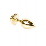 Анальна пробка - Jewellery Gold Heart Plug Red