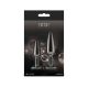 Набір анальних пробок NS Novelties Rear Assets - Tapered Trainer Kit - Gunmetal - Black