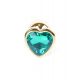 Анальна пробка - Jewellery Gold Heart PLUG- Green