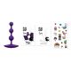 Анальные бусы Romp Amp Dark Purple, силикон, макс. диаметр 2,6 см