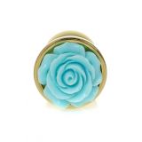 Анальна пробка - Jewellery Gold PLUG ROSE- Light Blue