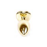 Анальна пробка - Jewellery Gold Heart Plug Red