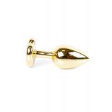 Анальна пробка - Jewellery Gold Heart Plug Red