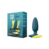 Анальная вибропробка Romp Bass Dark Green, силикон, перезаряжаемая, макс. диаметр 3 см
