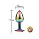 Металева анальна пробка MAI Attraction Toys №72 Rainbow