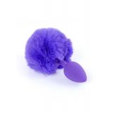 Анальна пробка - Bunny Tail Silicone Purple Plug Purple