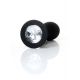 Анальна пробка - Jewellery Silicone Black Plug M Clear