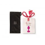 Gvibe Gplug - Маленькая дизайнерская анальная пробка с вибрацией, 8х2.8 см (розовый)