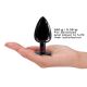 Металева анальна пробка із прикрасою у вигляді кристалу Dorcel - Diamond Plug BLACK L