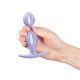Анальні кульки Fun Factory B BALLS DUO Purple, ефект вібрації, діаметр 3,2 та 3,6 см