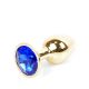 Анальна пробка - Jewellery Gold Plug Dark Blue