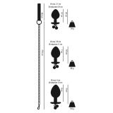 Набір анальних пробок і повідець - Butt Plug Set with a Leash