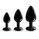 Металева анальна пробка із прикрасою у вигляді кристалу Dorcel - Diamond Plug BLACK L